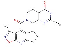 2-methyl-7-[(3-methyl-6,7-dihydro-5H-cyclopenta[b]isoxazolo[4,5-e]pyridin-4-yl)carbonyl]-5,6,7,8-tetrahydropyrido[3,4-d]pyrimidin-4(3H)-one