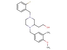 2-[4-(2-fluorobenzyl)-1-(4-methoxy-3-methylbenzyl)-2-piperazinyl]ethanol