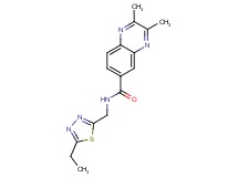 N-[(5-ethyl-1,3,4-thiadiazol-2-yl)methyl]-2,3-dimethyl-6-quinoxalinecarboxamide
