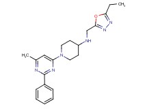 N-[(5-ethyl-1,3,4-oxadiazol-2-yl)methyl]-1-(6-methyl-2-phenylpyrimidin-4-yl)piperidin-4-amine