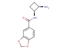 N-[(1S*,2R*)-2-aminocyclobutyl]-1,3-benzodioxole-5-carboxamide