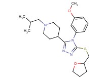 1-isobutyl-4-{4-(3-methoxyphenyl)-5-[(tetrahydro-2-furanylmethyl)thio]-4H-1,2,4-triazol-3-yl}piperidine