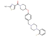 1-(2-fluorophenyl)-4-[4-({1-[(2-methyl-1,3-thiazol-4-yl)carbonyl]-4-piperidinyl}oxy)benzyl]piperazine