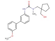 N-{[1-(hydroxymethyl)cyclopentyl]methyl}-N'-(3'-methoxybiphenyl-3-yl)-N-methylurea