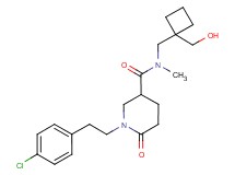 1-[2-(4-chlorophenyl)ethyl]-N-{[1-(hydroxymethyl)cyclobutyl]methyl}-N-methyl-6-oxo-3-piperidinecarboxamide