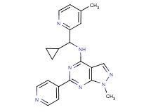 N-[cyclopropyl(4-methylpyridin-2-yl)methyl]-1-methyl-6-pyridin-4-yl-1H-pyrazolo[3,4-d]pyrimidin-4-amine