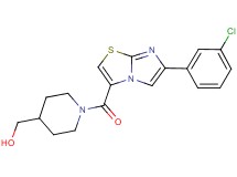 (1-{[6-(3-chlorophenyl)imidazo[2,1-b][1,3]thiazol-3-yl]carbonyl}-4-piperidinyl)methanol