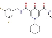 1-cyclohexyl-N-(3,5-difluorobenzyl)-N'-methyl-4-oxo-1,4-dihydro-3,5-pyridinedicarboxamide