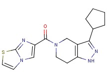 3-cyclopentyl-5-(imidazo[2,1-b][1,3]thiazol-6-ylcarbonyl)-4,5,6,7-tetrahydro-1H-pyrazolo[4,3-c]pyridine