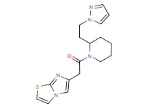 6-(2-oxo-2-{2-[2-(1H-pyrazol-1-yl)ethyl]-1-piperidinyl}ethyl)imidazo[2,1-b][1,3]thiazole