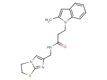 N-(2,3-dihydroimidazo[2,1-b][1,3]thiazol-6-ylmethyl)-3-(2-methyl-1H-indol-1-yl)propanamide