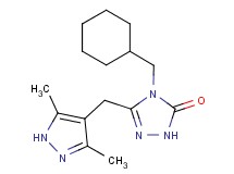 4-(cyclohexylmethyl)-5-[(3,5-dimethyl-1H-pyrazol-4-yl)methyl]-2,4-dihydro-3H-1,2,4-triazol-3-one
