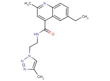 6-ethyl-2-methyl-N-[2-(4-methyl-1H-1,2,3-triazol-1-yl)ethyl]-4-quinolinecarboxamide