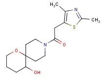 9-[(2,4-dimethyl-1,3-thiazol-5-yl)acetyl]-1-oxa-9-azaspiro[5.5]undecan-5-ol