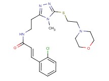 (2E)-3-(2-chlorophenyl)-N-[2-(4-methyl-5-{[2-(4-morpholinyl)ethyl]thio}-4H-1,2,4-triazol-3-yl)ethyl]acrylamide