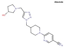 6-{4-[(4-{[(3R)-3-hydroxy-1-pyrrolidinyl]methyl}-1H-1,2,3-triazol-1-yl)methyl]-1-piperidinyl}nicotinonitrile bis(trifluoroacetate) (salt)