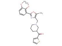 (1-{[2-(2,3-dimethoxyphenyl)-5-methyl-1,3-oxazol-4-yl]methyl}-3-piperidinyl)(2-thienyl)methanone
