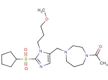1-acetyl-4-{[2-(cyclopentylsulfonyl)-1-(3-methoxypropyl)-1H-imidazol-5-yl]methyl}-1,4-diazepane