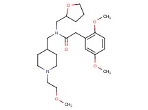 2-(2,5-dimethoxyphenyl)-N-{[1-(2-methoxyethyl)-4-piperidinyl]methyl}-N-(tetrahydro-2-furanylmethyl)acetamide