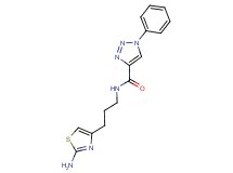 N-[3-(2-amino-1,3-thiazol-4-yl)propyl]-1-phenyl-1H-1,2,3-triazole-4-carboxamide