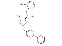 (3S*,4S*)-4-{methyl[(3-methyl-2-pyridinyl)methyl]amino}-1-{[2-(2-pyridinyl)-5-pyrimidinyl]methyl}-3-pyrrolidinol