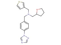 (tetrahydrofuran-2-ylmethyl)(3-thienylmethyl)[4-(1H-1,2,4-triazol-1-yl)benzyl]amine