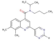 N-butyl-N-isopropyl-7,8-dimethyl-2-pyrimidin-5-ylquinoline-4-carboxamide