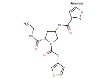 (4S)-N-ethyl-4-[(isoxazol-3-ylcarbonyl)amino]-1-(3-thienylacetyl)-L-prolinamide