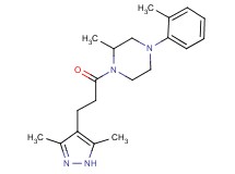 1-[3-(3,5-dimethyl-1H-pyrazol-4-yl)propanoyl]-2-methyl-4-(2-methylphenyl)piperazine