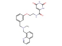 N-[2-(3-{[methyl(8-quinolinylmethyl)amino]methyl}phenoxy)ethyl]-2,6-dioxo-1,2,3,6-tetrahydro-4-pyrimidinecarboxamide