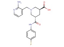 (3S*,5S*)-1-[(2-amino-3-pyridinyl)methyl]-5-{[(4-fluorophenyl)amino]carbonyl}-3-piperidinecarboxylic acid