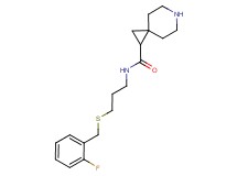 N-{3-[(2-fluorobenzyl)thio]propyl}-6-azaspiro[2.5]octane-1-carboxamide hydrochloride