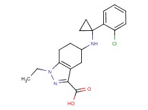 5-{[1-(2-chlorophenyl)cyclopropyl]amino}-1-ethyl-4,5,6,7-tetrahydro-1H-indazole-3-carboxylic acid
