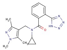 N-cyclopropyl-2-(1H-tetrazol-5-yl)-N-[(1,3,5-trimethyl-1H-pyrazol-4-yl)methyl]benzamide