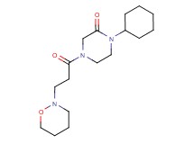 1-cyclohexyl-4-[3-(1,2-oxazinan-2-yl)propanoyl]piperazin-2-one