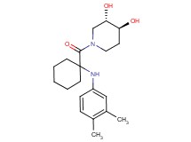 (3S*,4S*)-1-({1-[(3,4-dimethylphenyl)amino]cyclohexyl}carbonyl)piperidine-3,4-diol