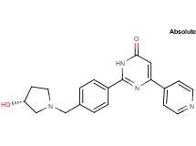 2-(4-{[(3R)-3-hydroxypyrrolidin-1-yl]methyl}phenyl)-6-pyridin-4-ylpyrimidin-4(3H)-one