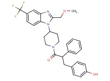 4-(3-{4-[2-(methoxymethyl)-5-(trifluoromethyl)-1H-benzimidazol-1-yl]-1-piperidinyl}-3-oxo-2-phenylpropyl)phenol