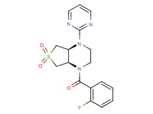 (4aS*,7aR*)-1-(2-fluorobenzoyl)-4-pyrimidin-2-yloctahydrothieno[3,4-b]pyrazine 6,6-dioxide