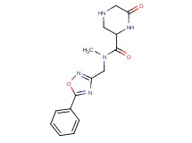 N-methyl-6-oxo-N-[(5-phenyl-1,2,4-oxadiazol-3-yl)methyl]-2-piperazinecarboxamide hydrochloride