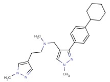N-{[3-(4-cyclohexylphenyl)-1-methyl-1H-pyrazol-4-yl]methyl}-N-methyl-2-(1-methyl-1H-pyrazol-4-yl)ethanamine