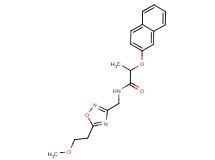 N-{[5-(2-methoxyethyl)-1,2,4-oxadiazol-3-yl]methyl}-2-(2-naphthyloxy)propanamide