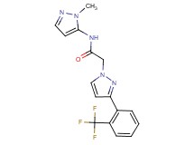 N-(1-methyl-1H-pyrazol-5-yl)-2-{3-[2-(trifluoromethyl)phenyl]-1H-pyrazol-1-yl}acetamide