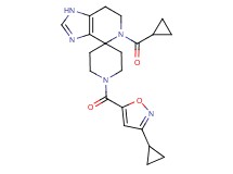 5-(cyclopropylcarbonyl)-1'-[(3-cyclopropylisoxazol-5-yl)carbonyl]-1,5,6,7-tetrahydrospiro[imidazo[4,5-c]pyridine-4,4'-piperidine]