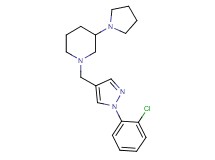 1-{[1-(2-chlorophenyl)-1H-pyrazol-4-yl]methyl}-3-(1-pyrrolidinyl)piperidine
