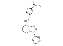 1-[4-({[1-(2-pyridinyl)-4,5,6,7-tetrahydro-1H-indazol-4-yl]amino}methyl)-2-thienyl]ethanone