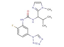 N-[2-fluoro-5-(1H-tetrazol-1-yl)phenyl]-N'-[2-methyl-1-(1-methyl-1H-imidazol-2-yl)propyl]urea