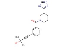 2-methyl-4-(3-{[3-(4H-1,2,4-triazol-3-yl)piperidin-1-yl]carbonyl}phenyl)but-3-yn-2-ol