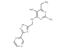 6-ethyl-5-methyl-N~4~-[(3-pyrazin-2-yl-1H-1,2,4-triazol-5-yl)methyl]pyrimidine-2,4-diamine