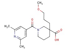 1-(2,6-dimethylisonicotinoyl)-3-(3-methoxypropyl)-3-piperidinecarboxylic acid